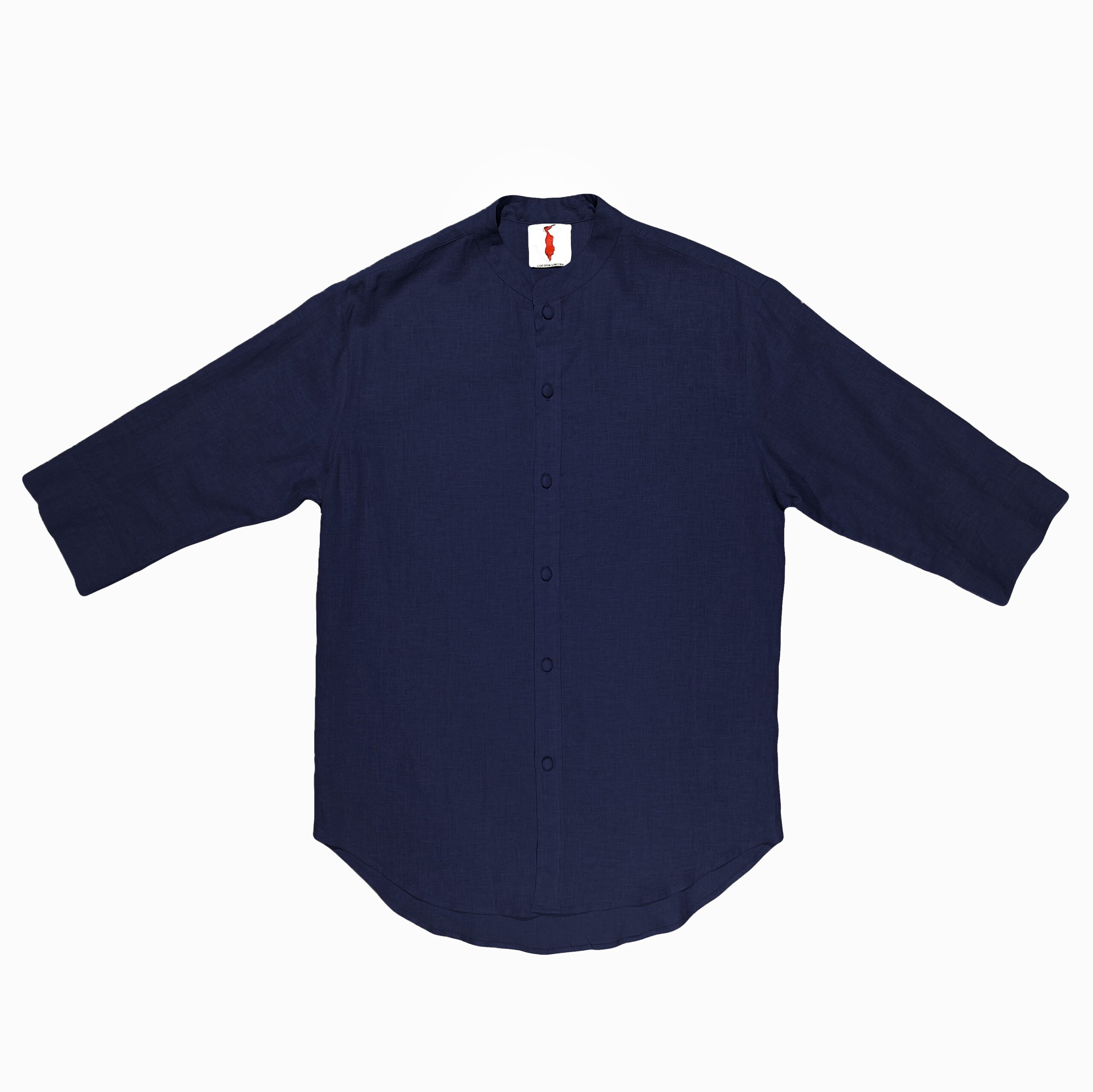 Cocoon Fine Linen Shirt Midnight Blue