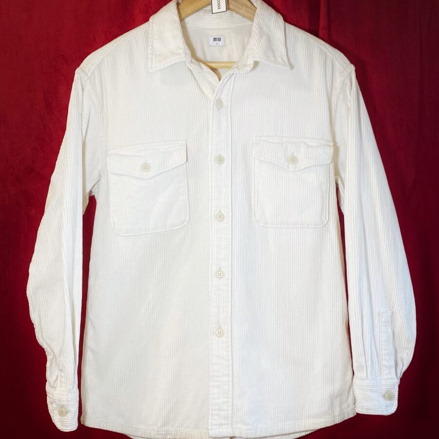 Uniqlo White Corduroy Shirt