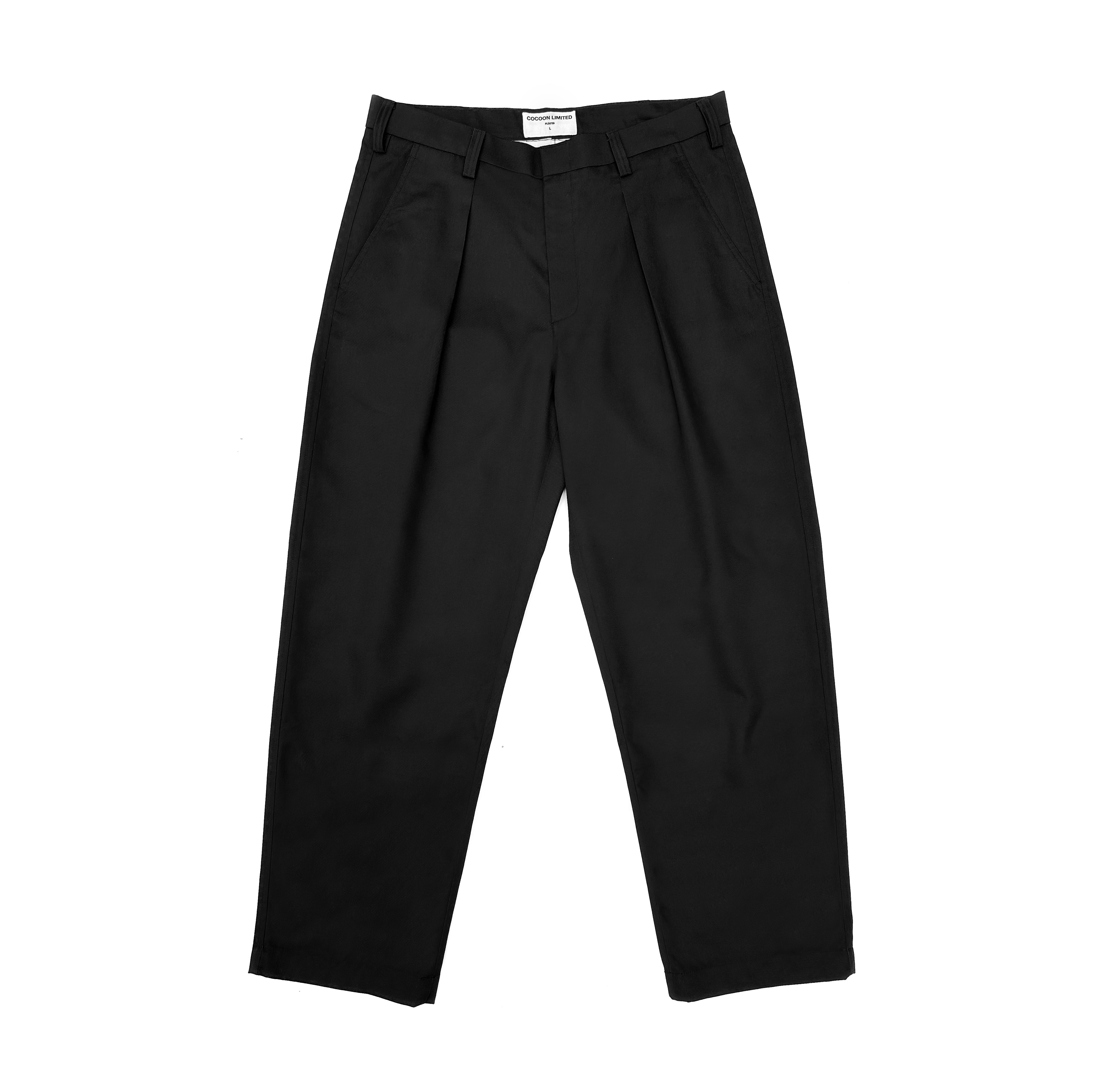 Cocoon Pleated Trousers - Black
