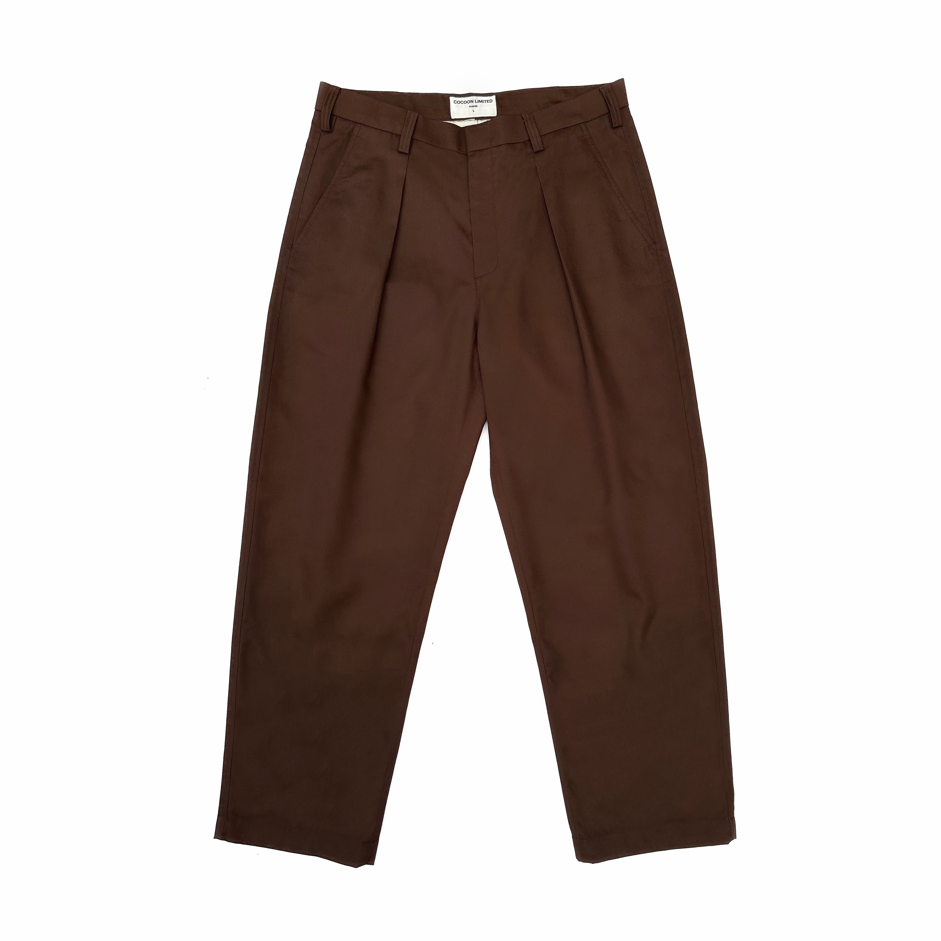 Cocoon Pleated Trousers - Brown
